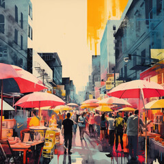 Vibrant Street Fair Unfiltered