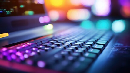 Diagonal office keyboard object background