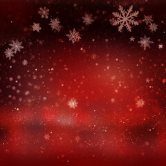 Obraz na płótnie Canvas Christmas snowflakes hd wallpaper for desktop, in the style of layered imagery with subtle irony, dark red and white