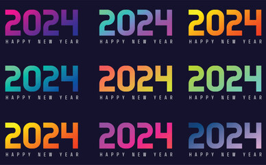 2024 New Year vector Illustration Design happy new year design