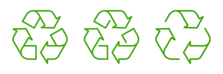 Obraz premium Recycle symbol set