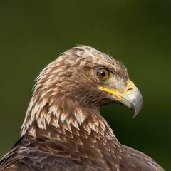Closeup shot of a majestic golden eagle, Aquila chrysaetos.