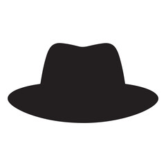 A hat black Silhouette vactor
