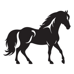 A horse black Silhouette vactor
