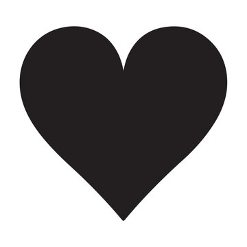 A heart shape black Silhouette vactor
