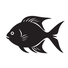 A fish black Silhouette vactor.
