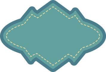 Vintage Label Color Blue Illustration
