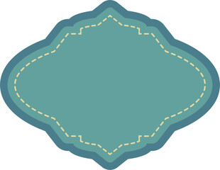 Vintage Label Color Blue Illustration
