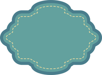 Vintage Label Color Blue Illustration

