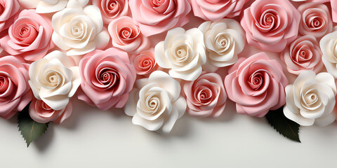 pink and white roses backdrop