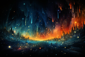 abstract digital background data universe