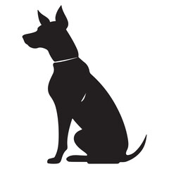 A maggie dog black Silhouette vactor
