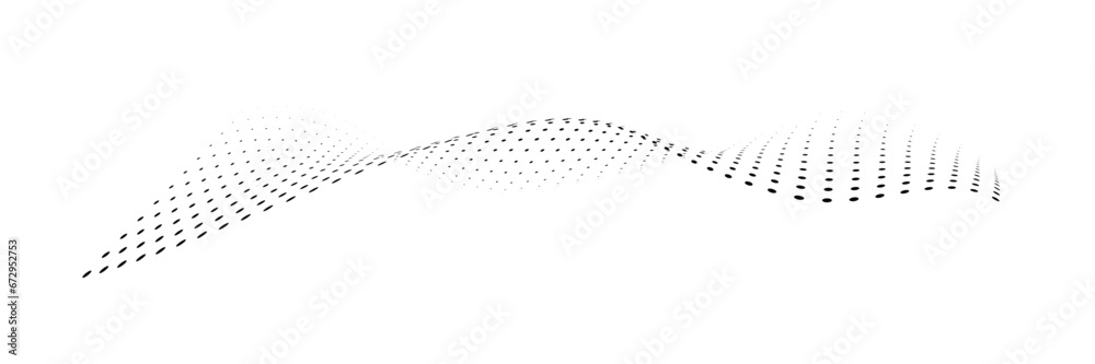 Aufkleber technology abstract background. geometric dotted curve shapes.