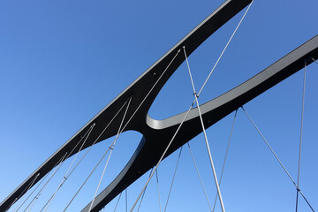Obraz premium Osthafenbruecke in Frankfurt