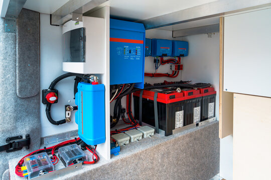 Electrical Installation, Installation of Chargers and Converters, Fuses in a Self-Built, Converted Minibus to a Mobile Home, RV.