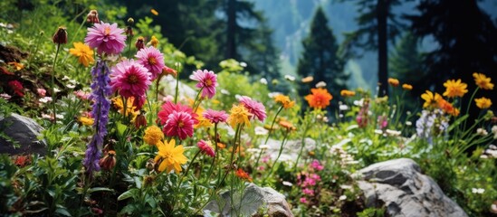 Various types of indigenous blooms found in Shimla - obrazy, fototapety, plakaty