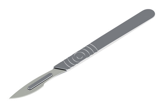 Surgical Scalpel, 3D rendering isolated on transparent background