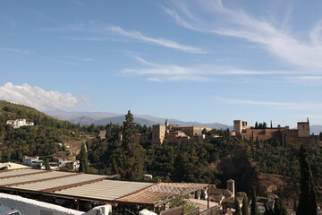 Alhambra palace and fortress in Granada, Andalusia, Spain