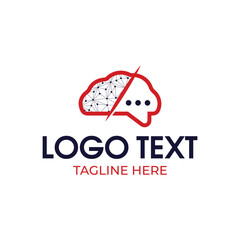 Brain chat logo design