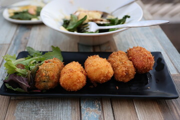 Spanish food croquette