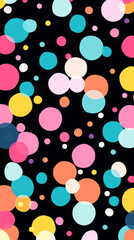 Polka Dot Colorful modern hand drawn trendy abstract pattern