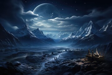 Naklejka premium summer beautifl landscape