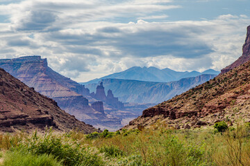 The iconic Fisher Tower rock formation outside Moab Utah is worth seeing