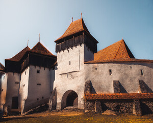 Fototapeta na wymiar fortified church in Transylvania, viscri