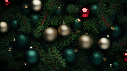 Obraz na płótnie Canvas Christmas tree branches background.