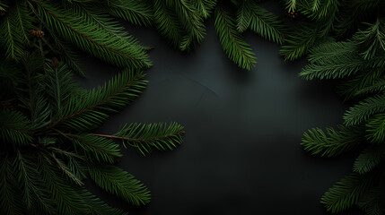 Fototapeta na wymiar Christmas tree branches background.