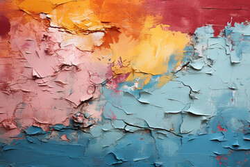 rough filler plaster fa&ccedil;ade wall texture background made with many bright colors
