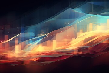 abstract digital background, light and sparkles, modern technology concept