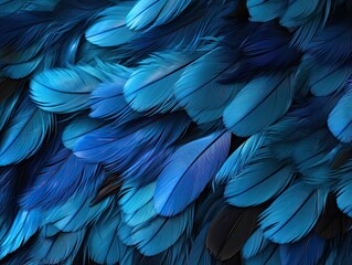 Fototapeta premium blue and black feathers background