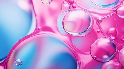 wallpaper with bubbles and colorful liquid - abstract background - generative AI