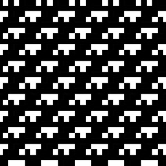 Repeated puzzle figures background. Seamless surface pattern design with mosaic ornament. Ethnic embroidery motif. Grid wallpaper. Digital paper for page fills, web designing, textile print. Vector.