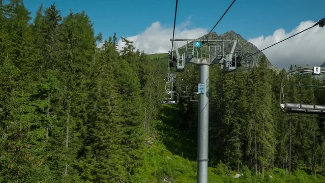 Time-lapse of a cable car ride in High Tatras National Park, Slovakia