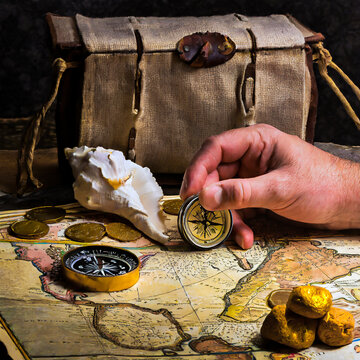 TREASURE MAP, ADVENTURES AND GOLD DIVER