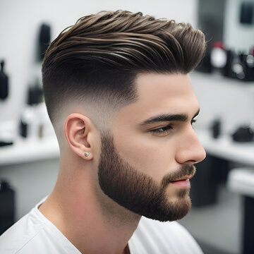 Guy in hair salon