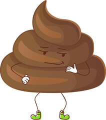 Poop ironic Self-confident character.