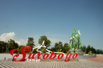  Suro and Boyo statues in Suroboyo Park, Taman Suroboyo, Surabaya