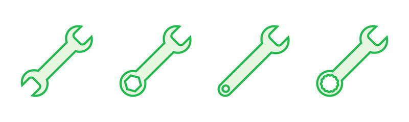 Wrench icon set. repair icon vector. tools icon vector