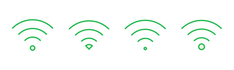 Wifi icon set. signal vector icon. Wireless  icon vector