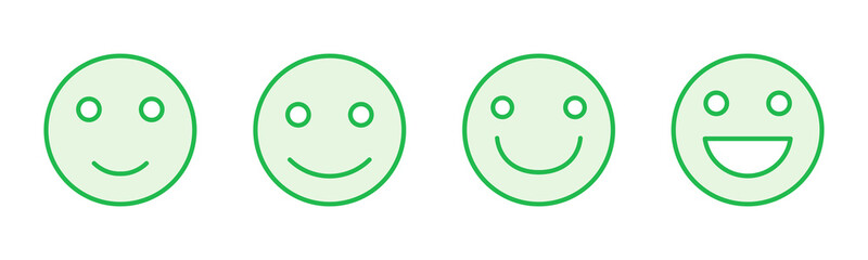 smile icon set. smile emoticon icon. feedback