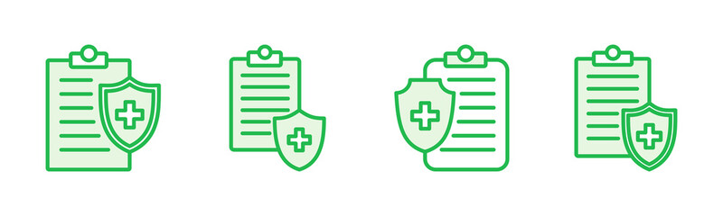 Obraz premium Medical insurance icon set. health insurance icon