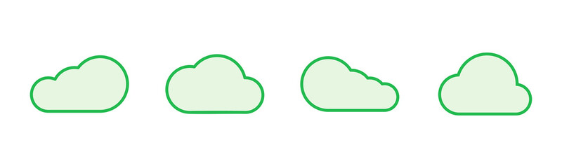 Cloud icon set. cloud vector icon