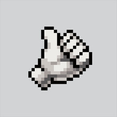 Pixel art illustration Hand. Pixelated Hand. Hand Illustration pixelated for the pixel art game and icon for website and video game. old school retro.
