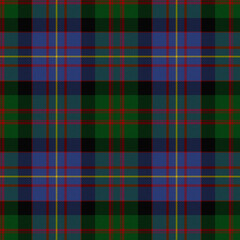 Yellow, Red, Green, Black, Blue Tartan Weave Pattern - Tile 
