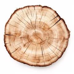 Foto op Plexiglas slice of a maple tree trunk © Randall