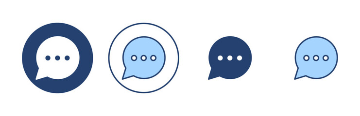 Chat icon vector. speech bubble sign and symbol. comment icon. message