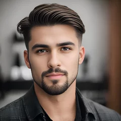 Tragetasche Brunette man with side part haircut © micky22
